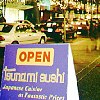 Signboard on street